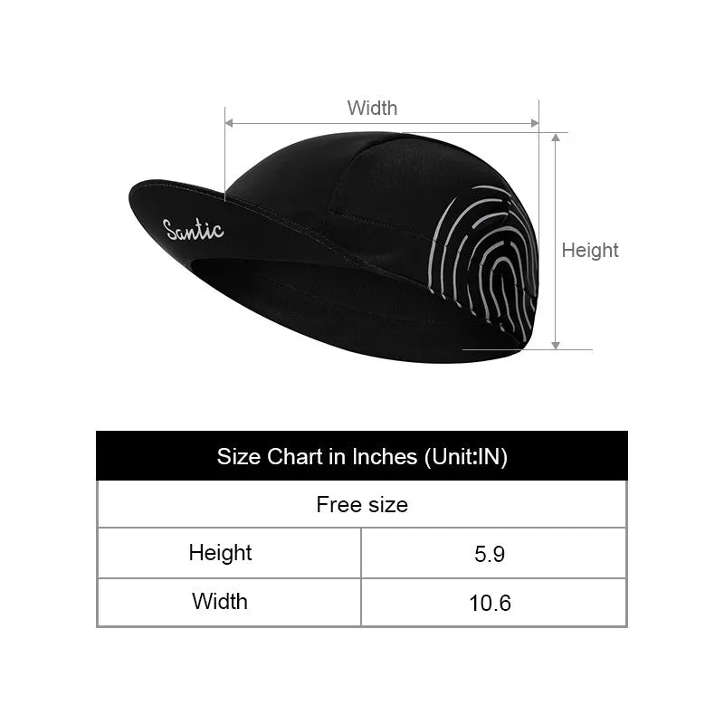 Santic Password Black Men Cycling Cap Free Size