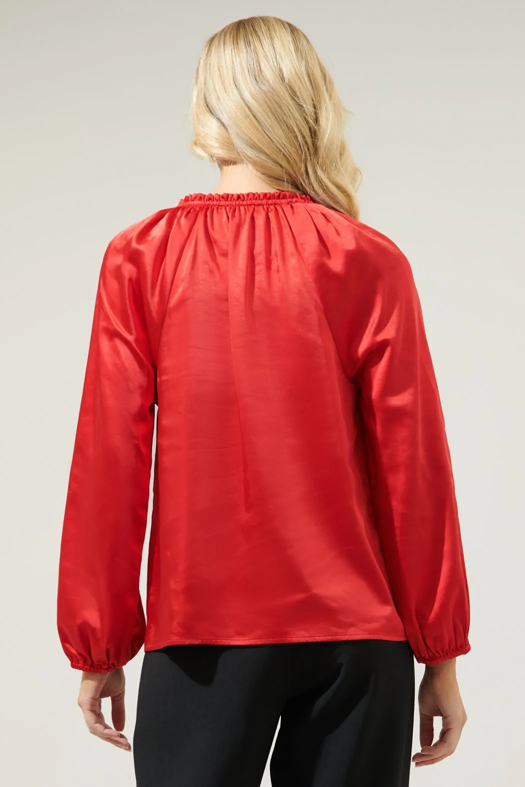 Satin Top Button Blouse