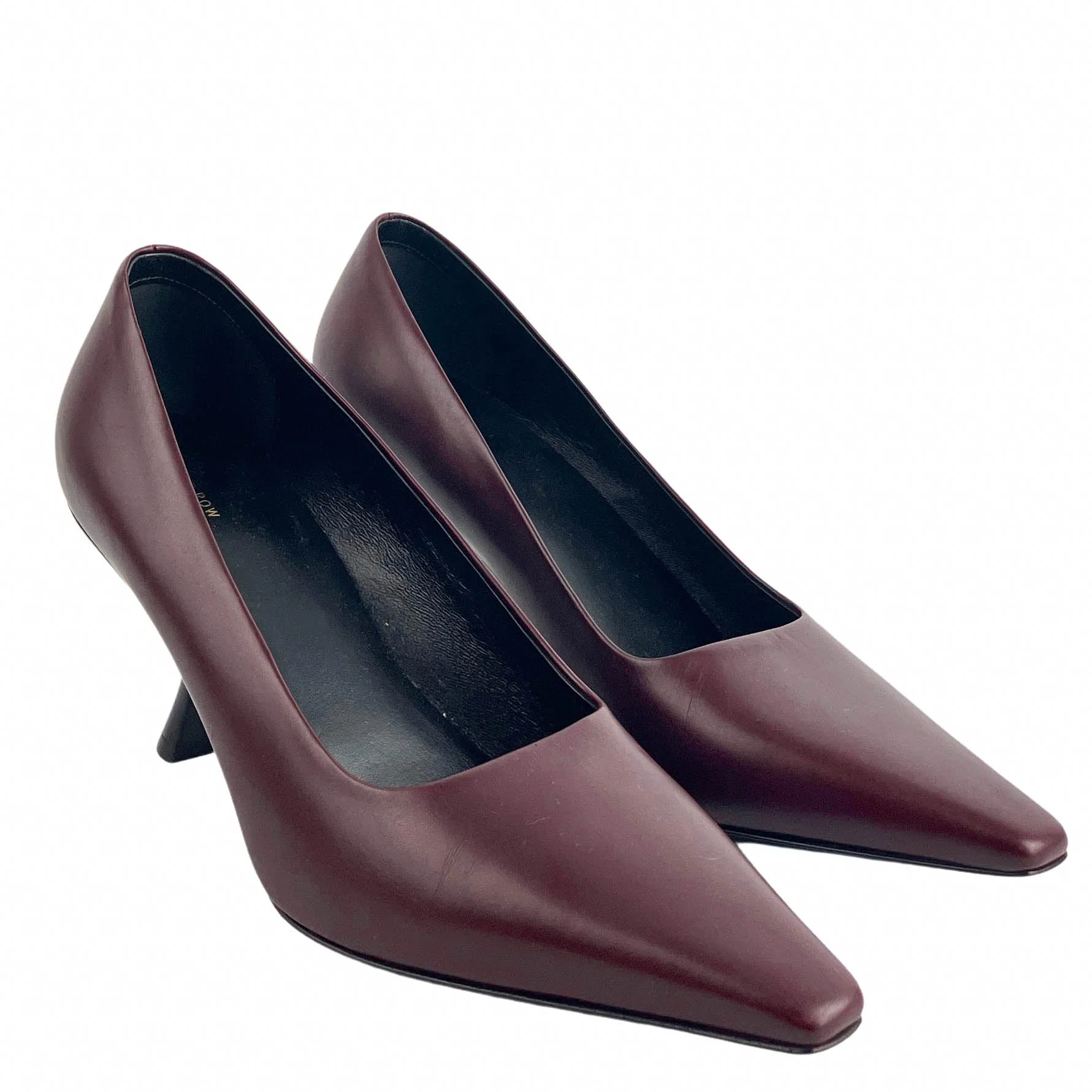 The Row Kitten Heels in Burgundy