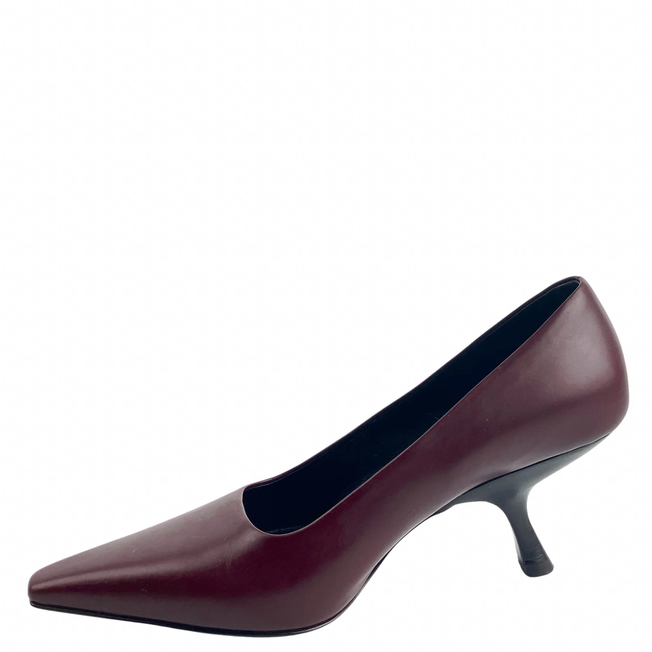 The Row Kitten Heels in Burgundy
