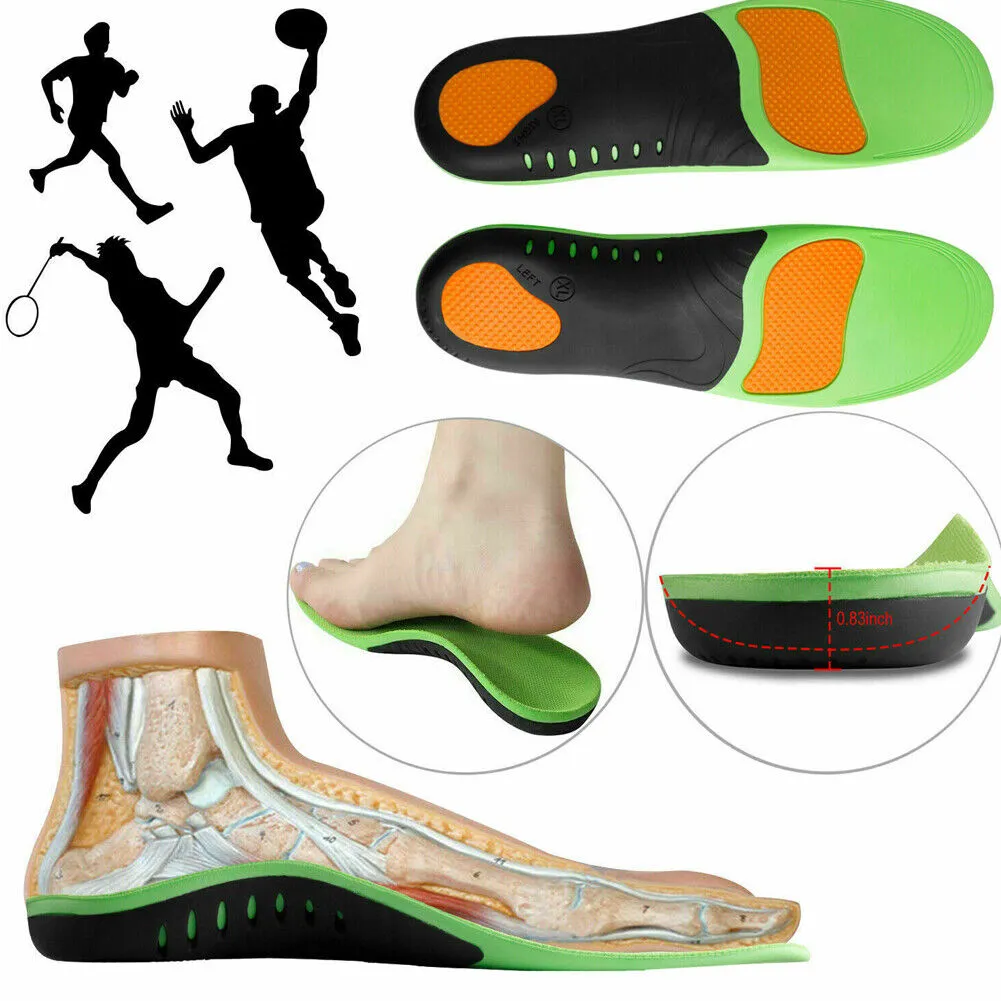 US 2-4Pairs Plantar Fasciitis Orthotic Insert Arch Support Gel Relieve Heel Pain