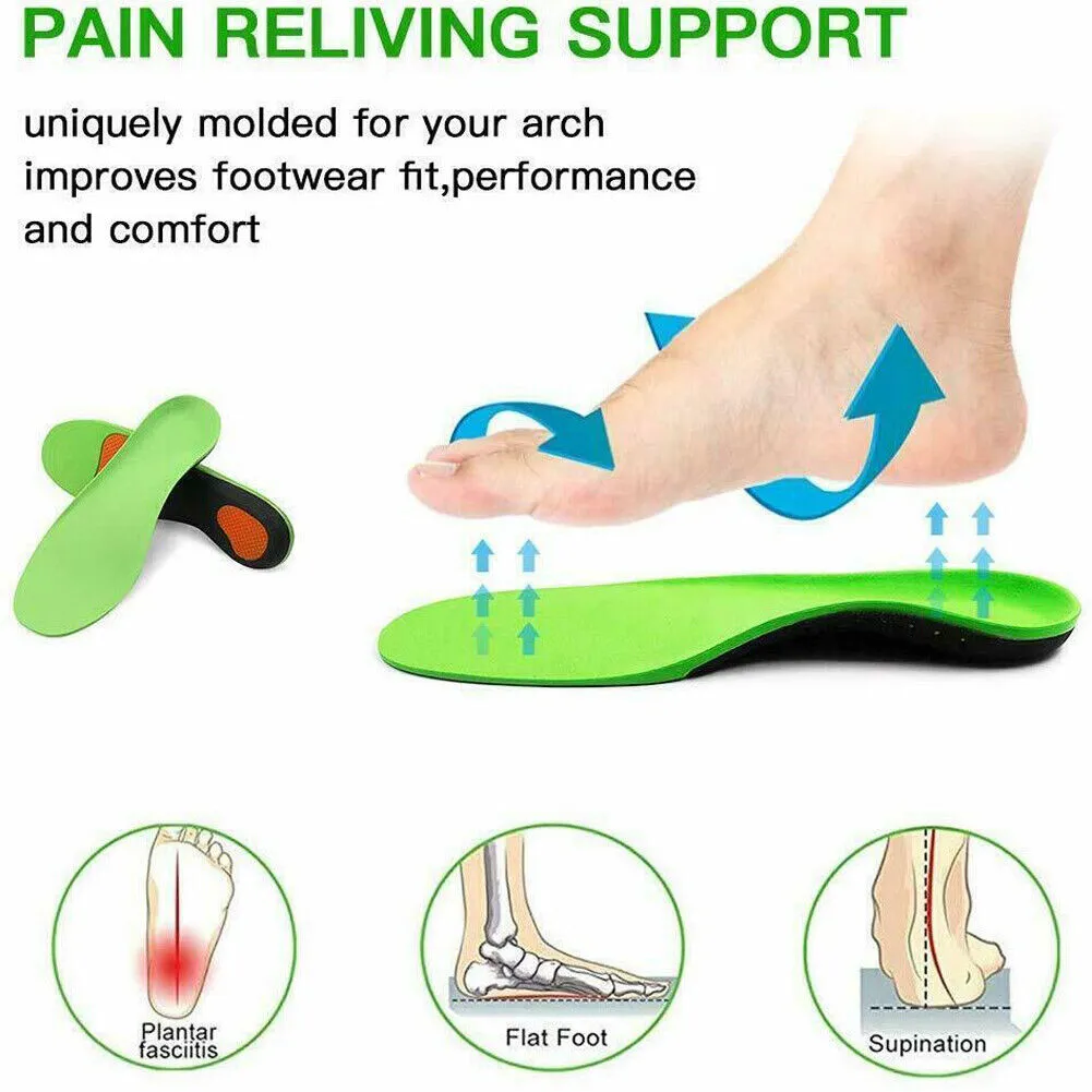 US 2-4Pairs Plantar Fasciitis Orthotic Insert Arch Support Gel Relieve Heel Pain