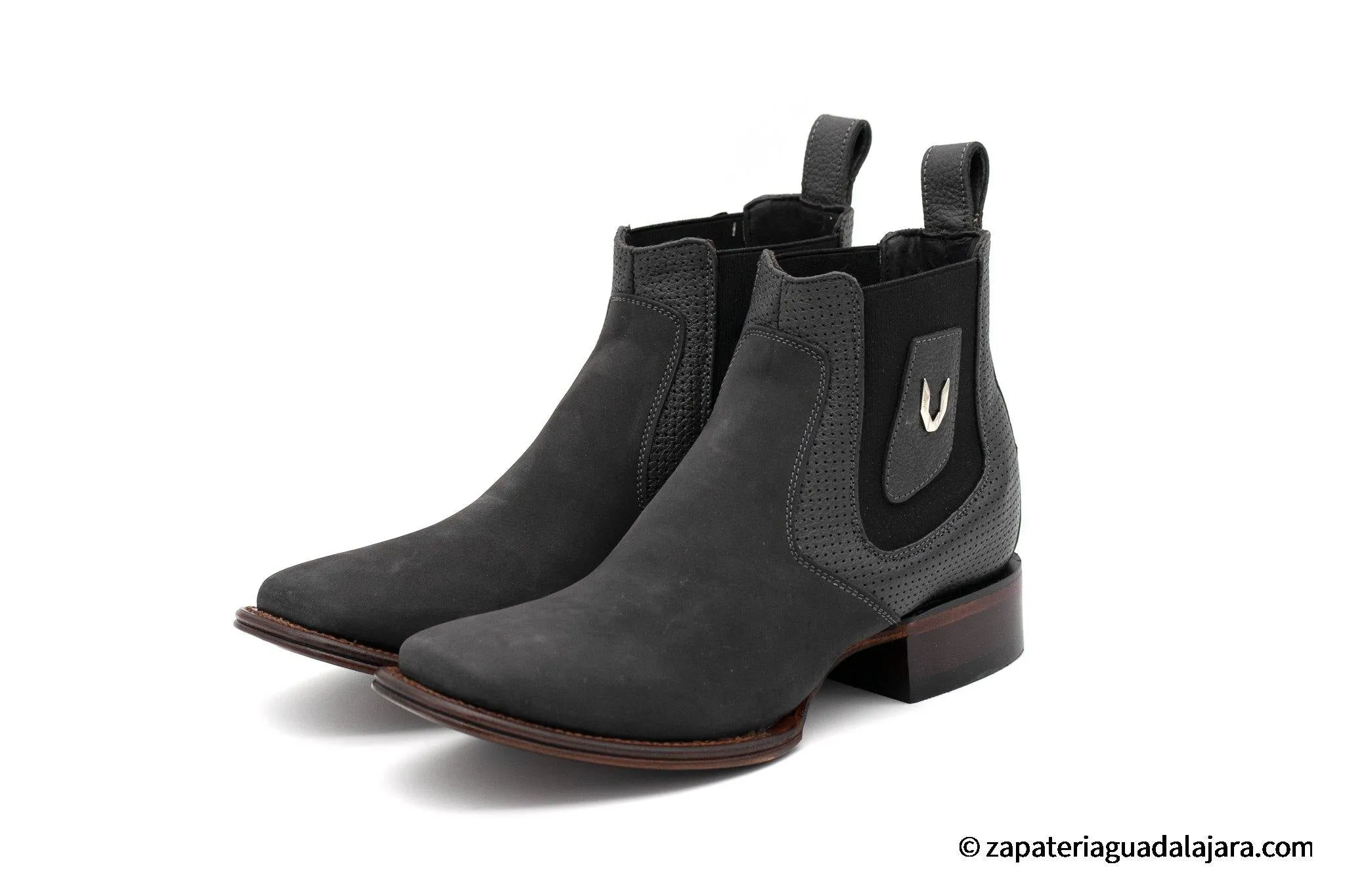 VESTIGIUM 782B6309 WIDE SQUARE TOE NOBUCK GREY