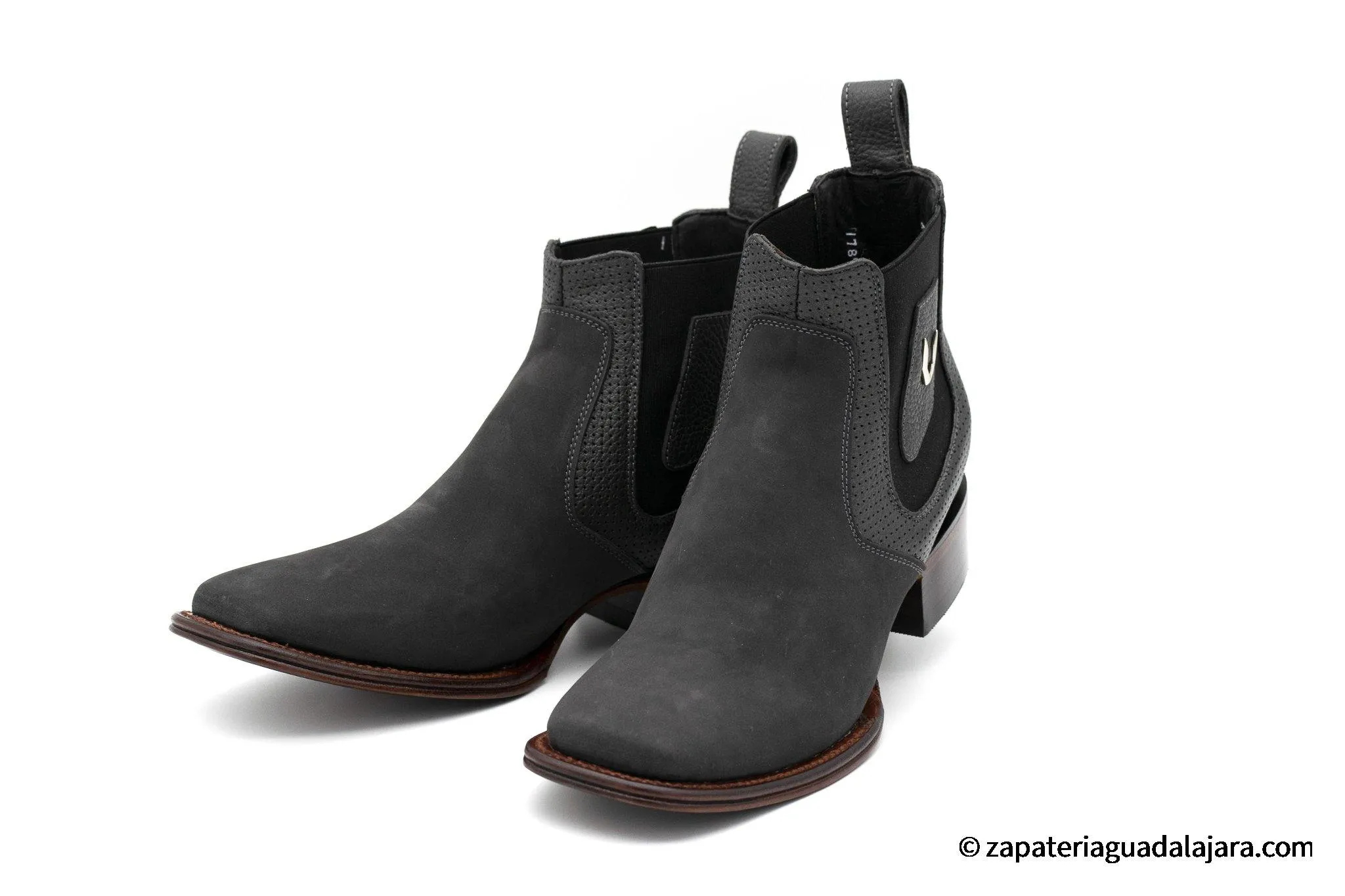 VESTIGIUM 782B6309 WIDE SQUARE TOE NOBUCK GREY
