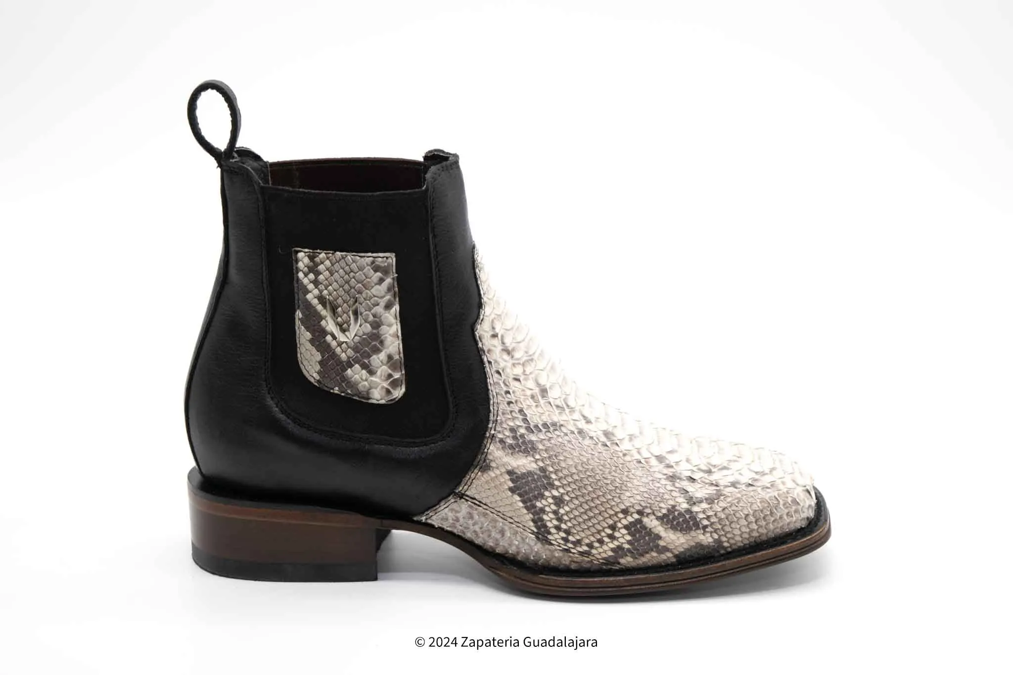 VESTIGIUM 782BN5749 WIDE SQUARE TOE PYTHON NOBUCK NATURAL