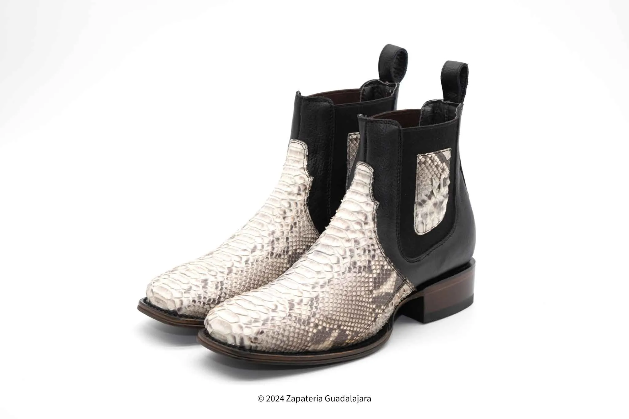 VESTIGIUM 782BN5749 WIDE SQUARE TOE PYTHON NOBUCK NATURAL