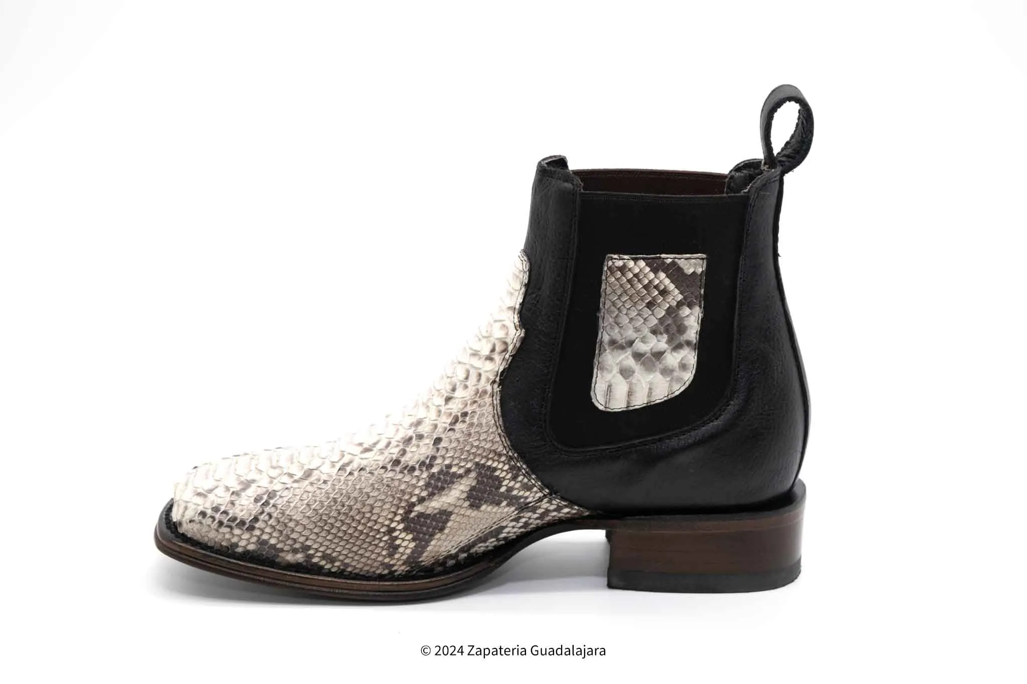 VESTIGIUM 782BN5749 WIDE SQUARE TOE PYTHON NOBUCK NATURAL