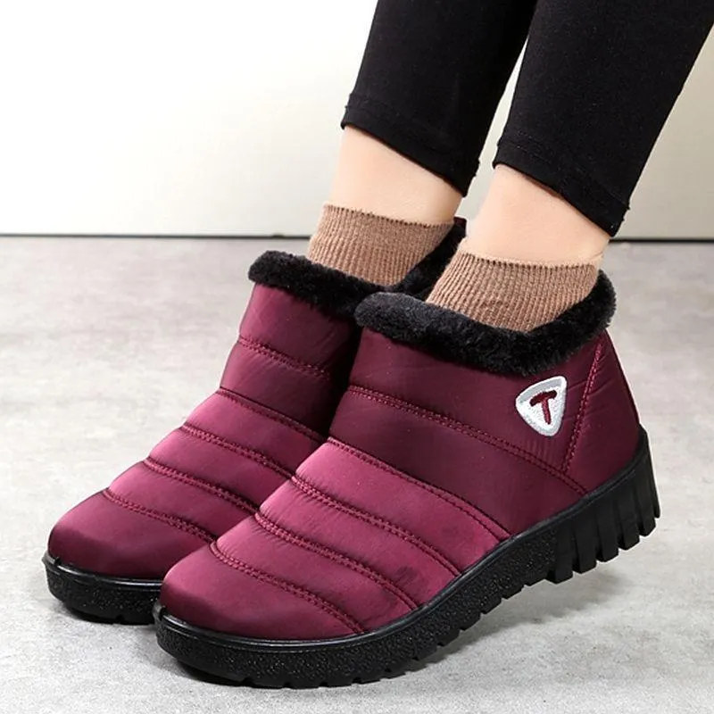 Women Winter Shoes Waterproof Women Snow Boots Short boots Ankle boots Women Slippers